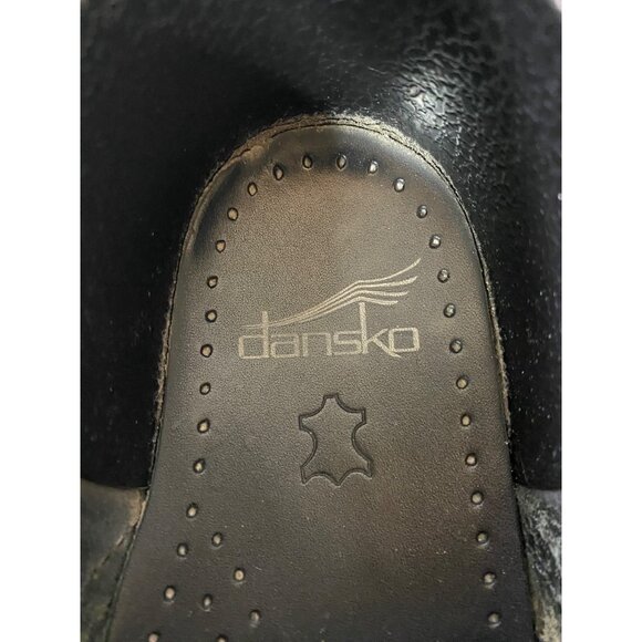 Dansko Womens Black Embossed Leather Clogs Size 40 - Picture 8 of 9